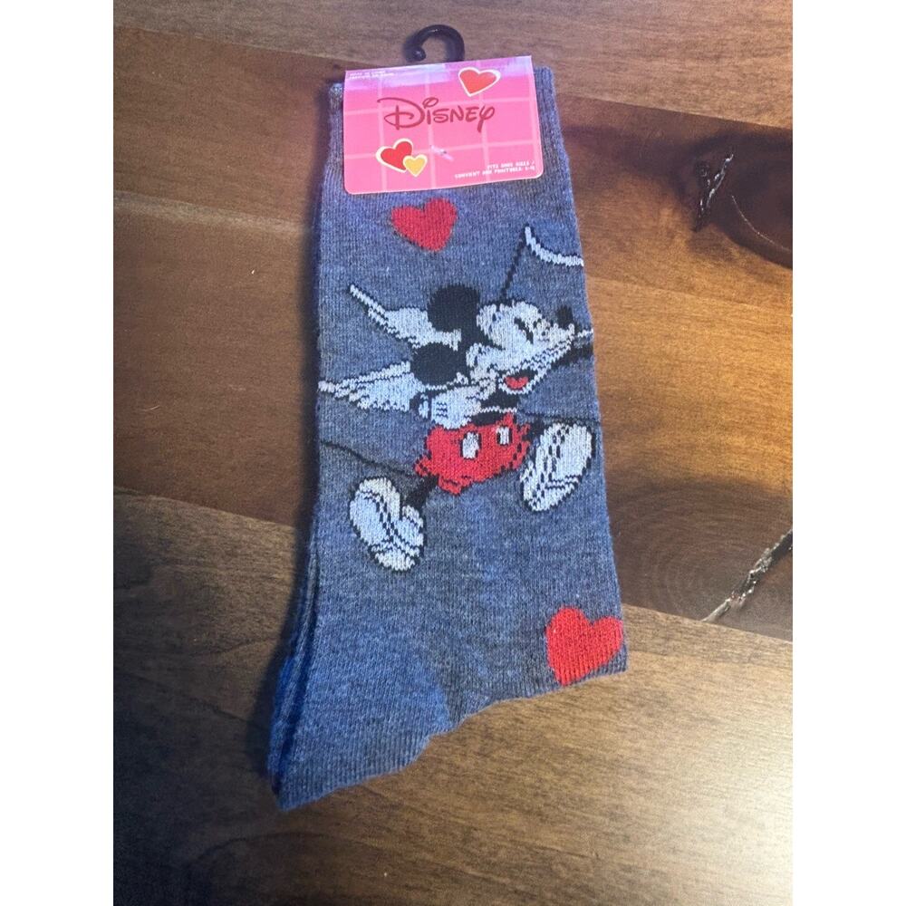 Disney Mickey Mouse Valentine Heart Socks New With Tags